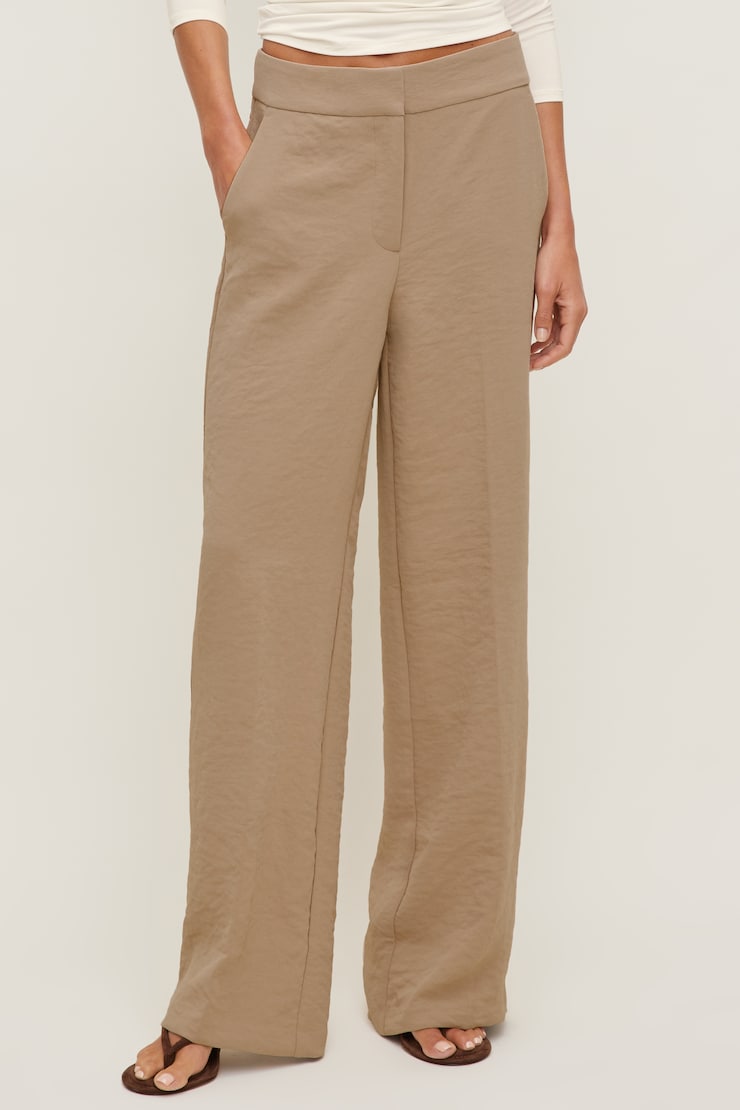 Yasmin Airflow Straight Leg Pants Taupe Mix large