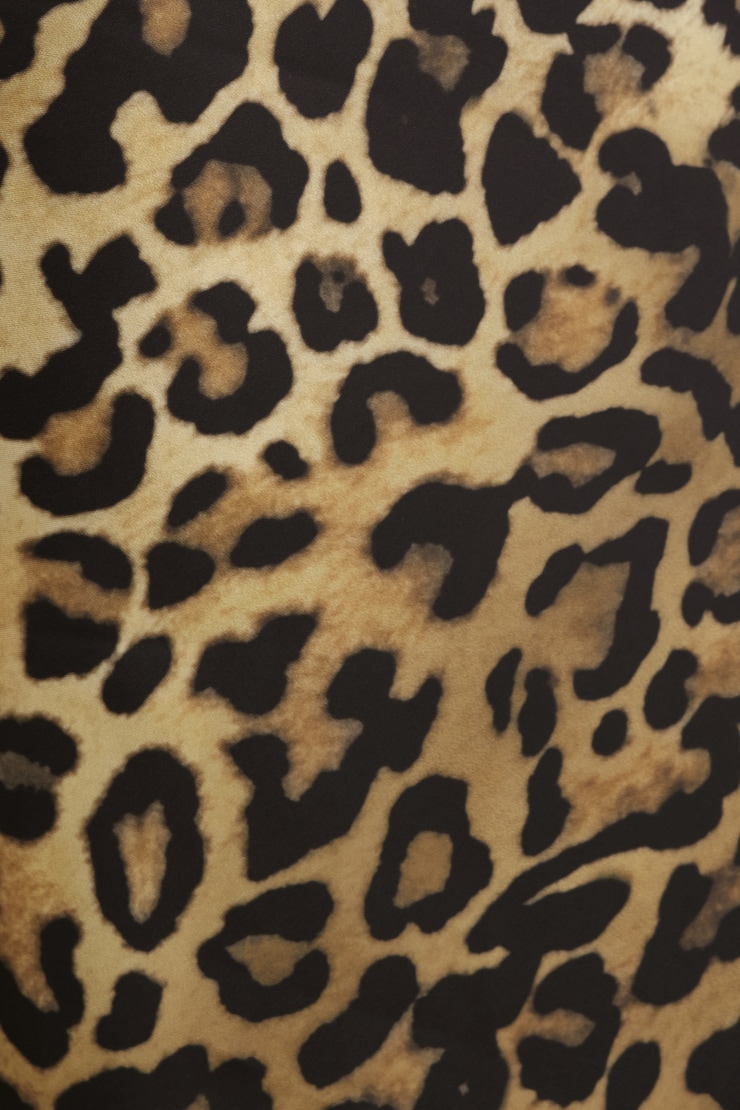 Delila Satin Midi Skirt Leopard Brown large