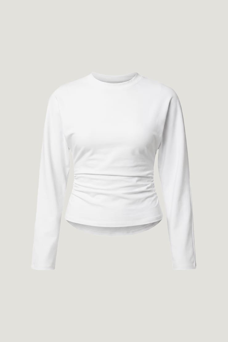 Andrea Long Sleeve T Shirt Bright White large