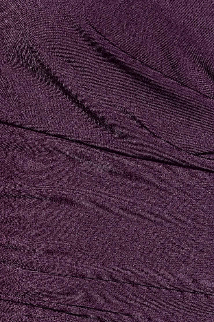 Cowl Neck Halter Top, Wild Berry Maroon, large