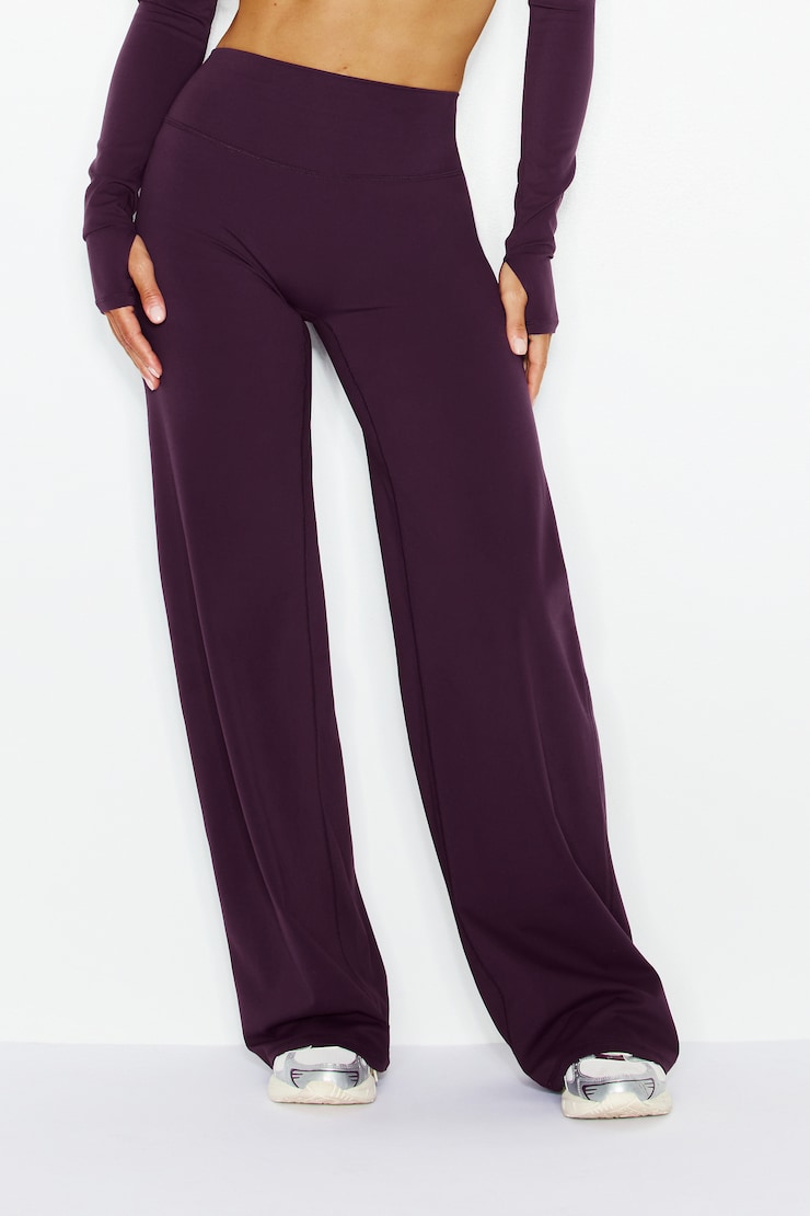Perfect Peach Active Pants, Wild Berry Maroon, large
