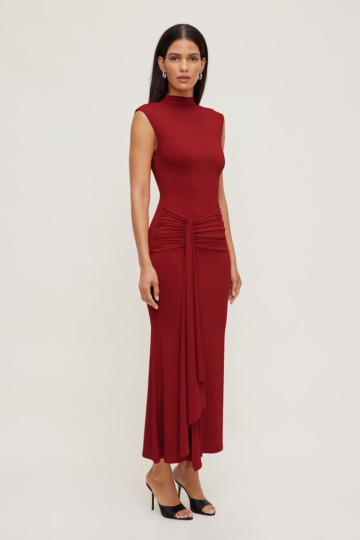 Talia Sculpt Maxi Dress Savvy Red large