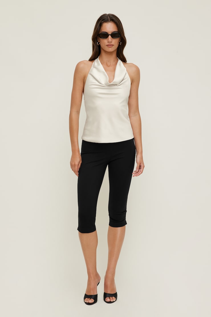 Camila Satin Blouse Polished Pearl Beige large