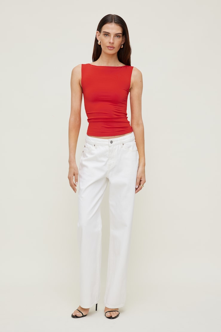 Nola Sculpt Tank Top Goji Berry Red large