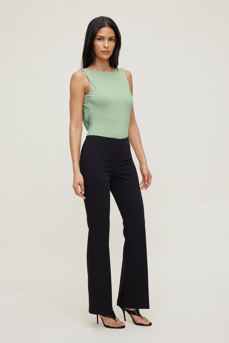 Sculpt Cowl Back Bodysuit Macaroon Mint Blue large