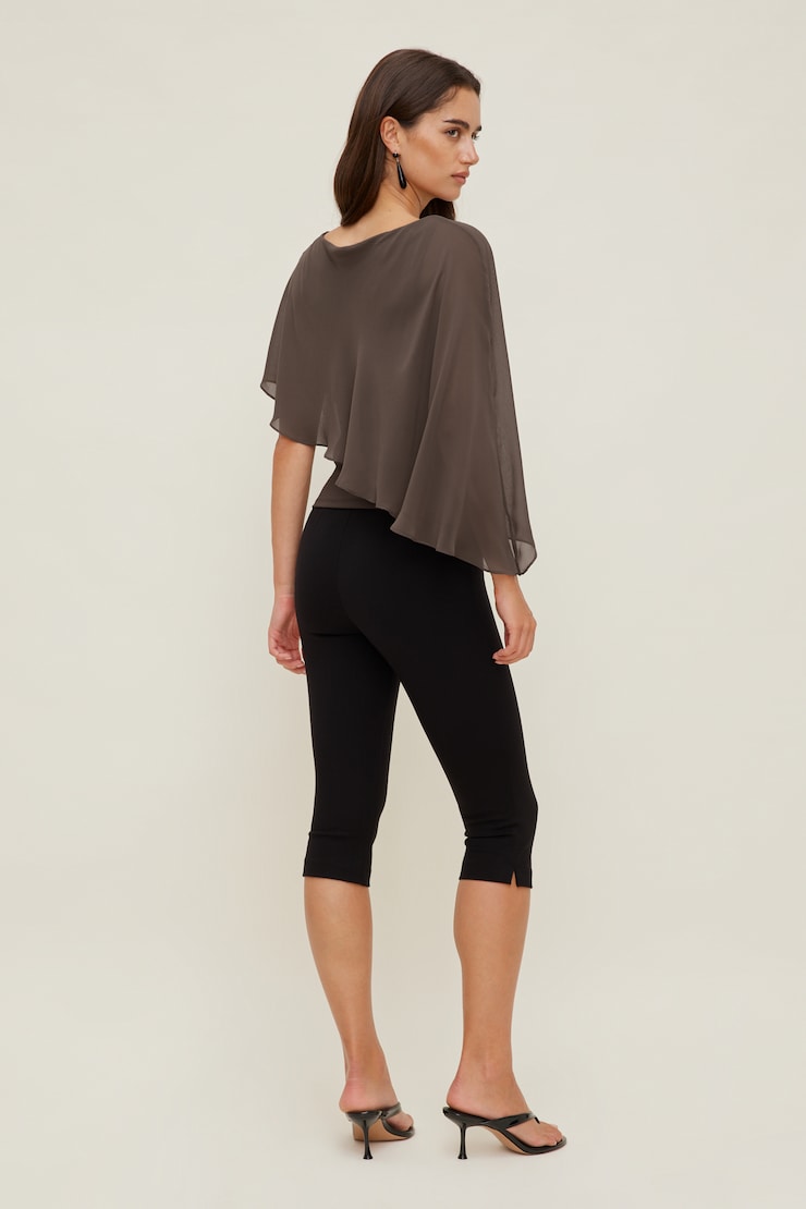 Sculpt Cape Top Light Mocha Brown large