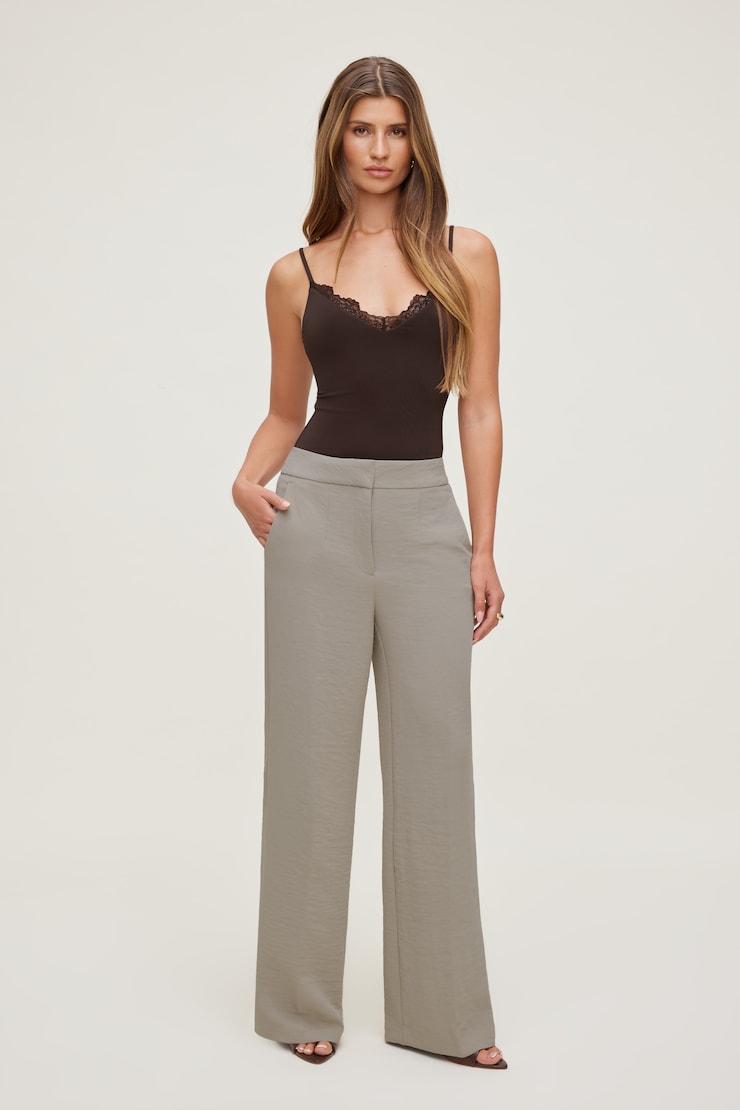 Yasmin Airflow Straight Leg Pants Pebblestone Grey large