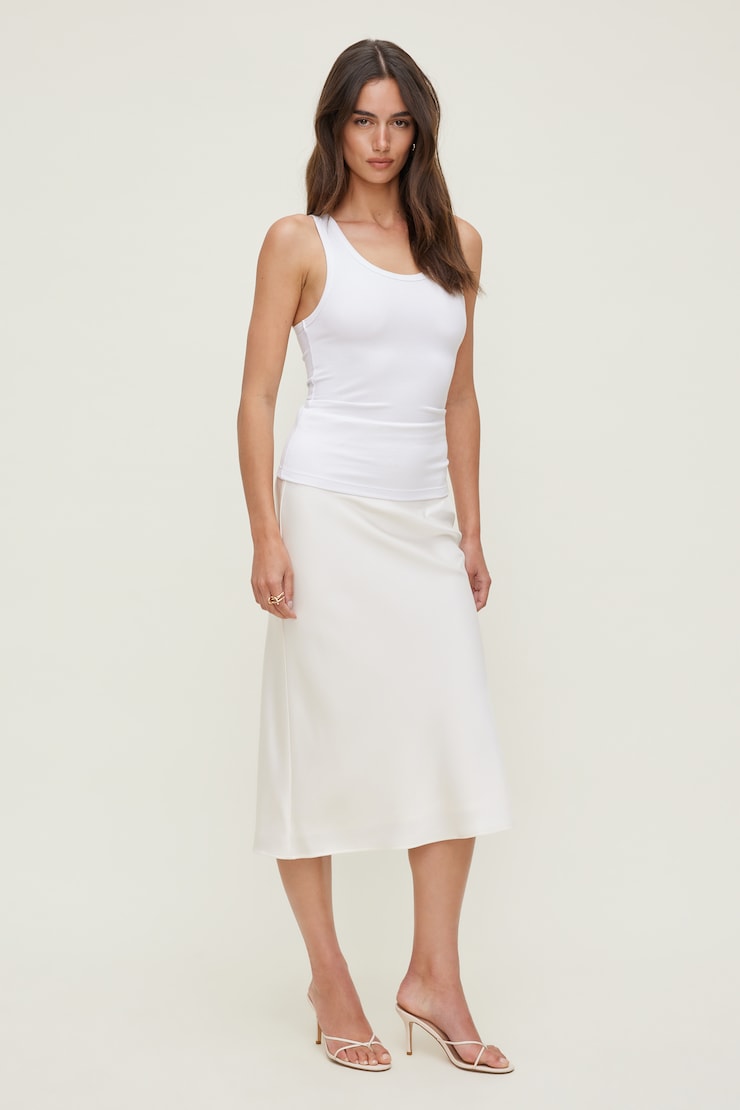 Ellie Ribbed Tank Top Bright White large