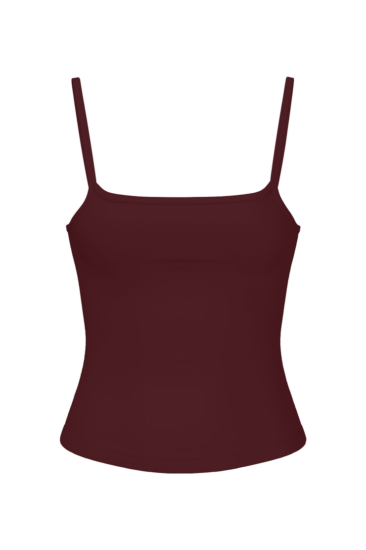 Sleek Scoop Cami Top, BURGUNDY BITE, large