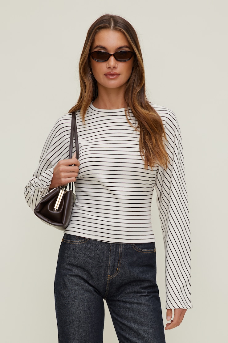 Striped Dolman Heavy Cotton Top