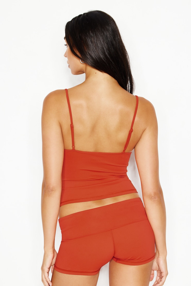 Active Plunge Cami Top, Spicy Paloma Orange, large