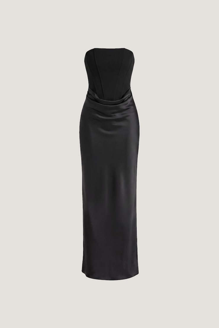 Blaire Corset Maxi Dress Jet Black large