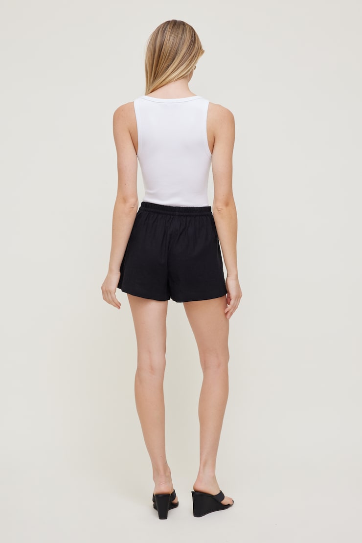 Linen High Rise Shorts