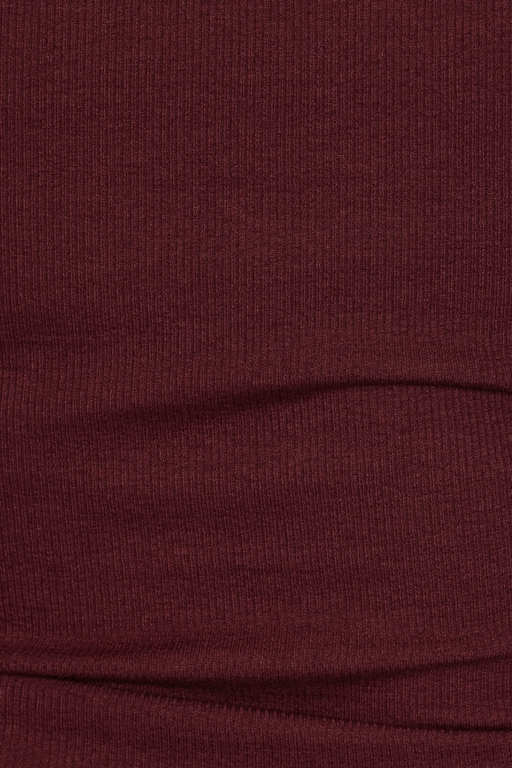 SnatchRib 3/4 Sleeve Top, Burgundy Bite, large