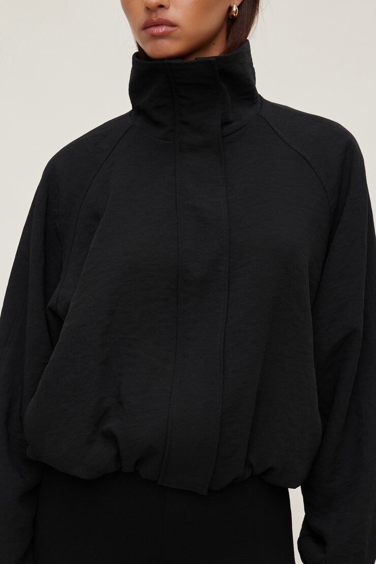 High Neck Airflow Anorak Jet Black large