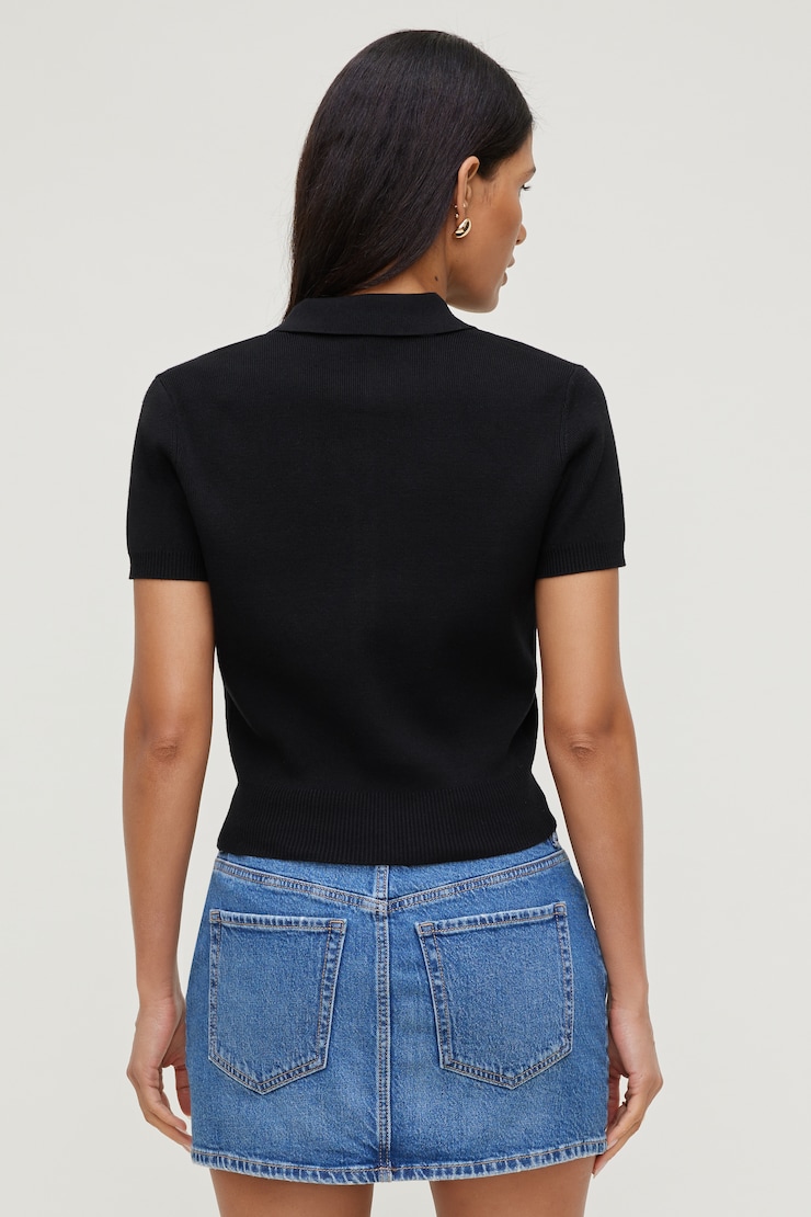 Polo Cardigan Jet Black large