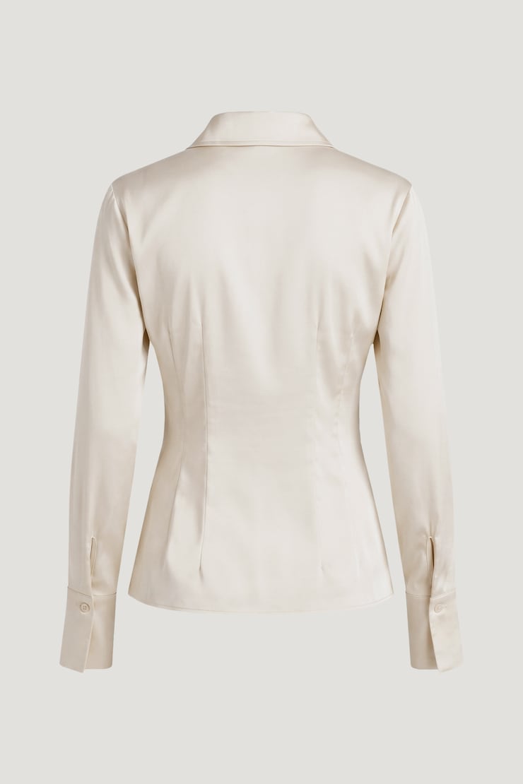 Kyra Satin Shirt Sea Salt Cream large