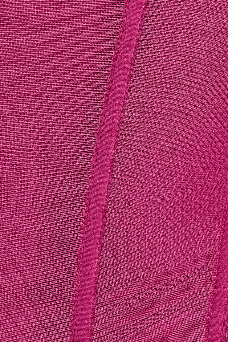 Plunge Halter Mesh Corset Top, Raspberry Cheeks Pink, large