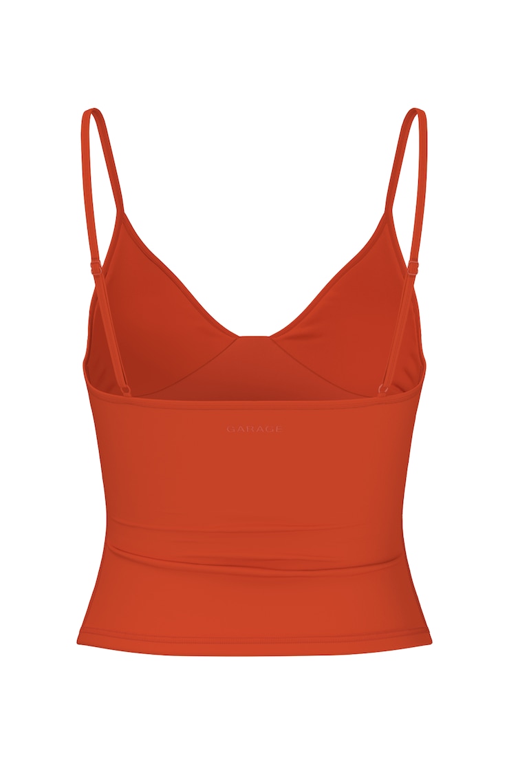 Active Plunge Cami Top, Spicy Paloma Orange, large