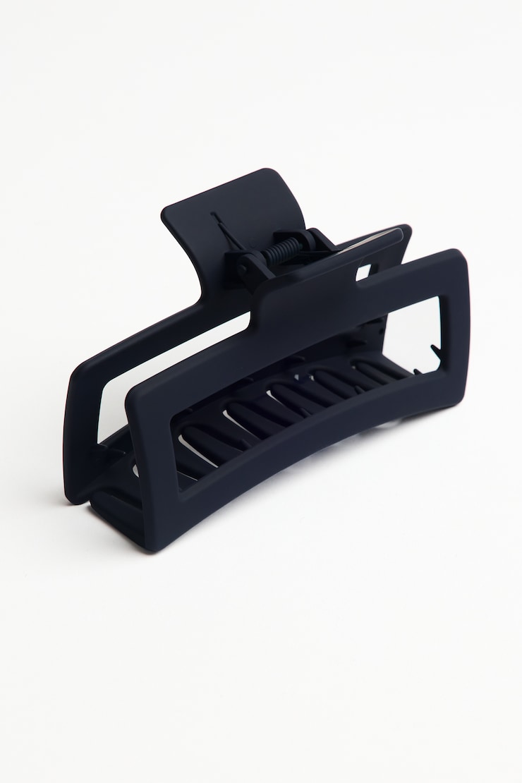 Oversized Rectangle Claw Clip, Naughty Navy Blue, large