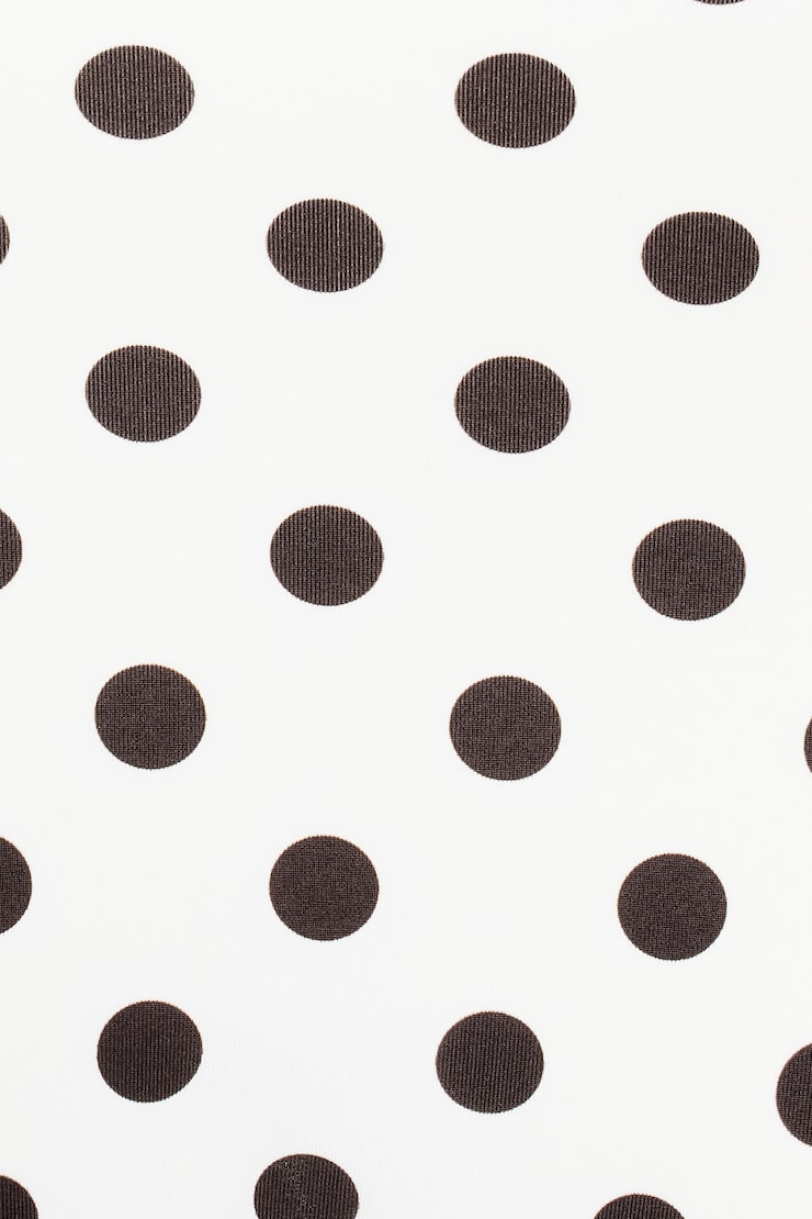 Cheeky Side Tie Bikini Bottom, White/Coffee Bean Brown Polka Dots, large