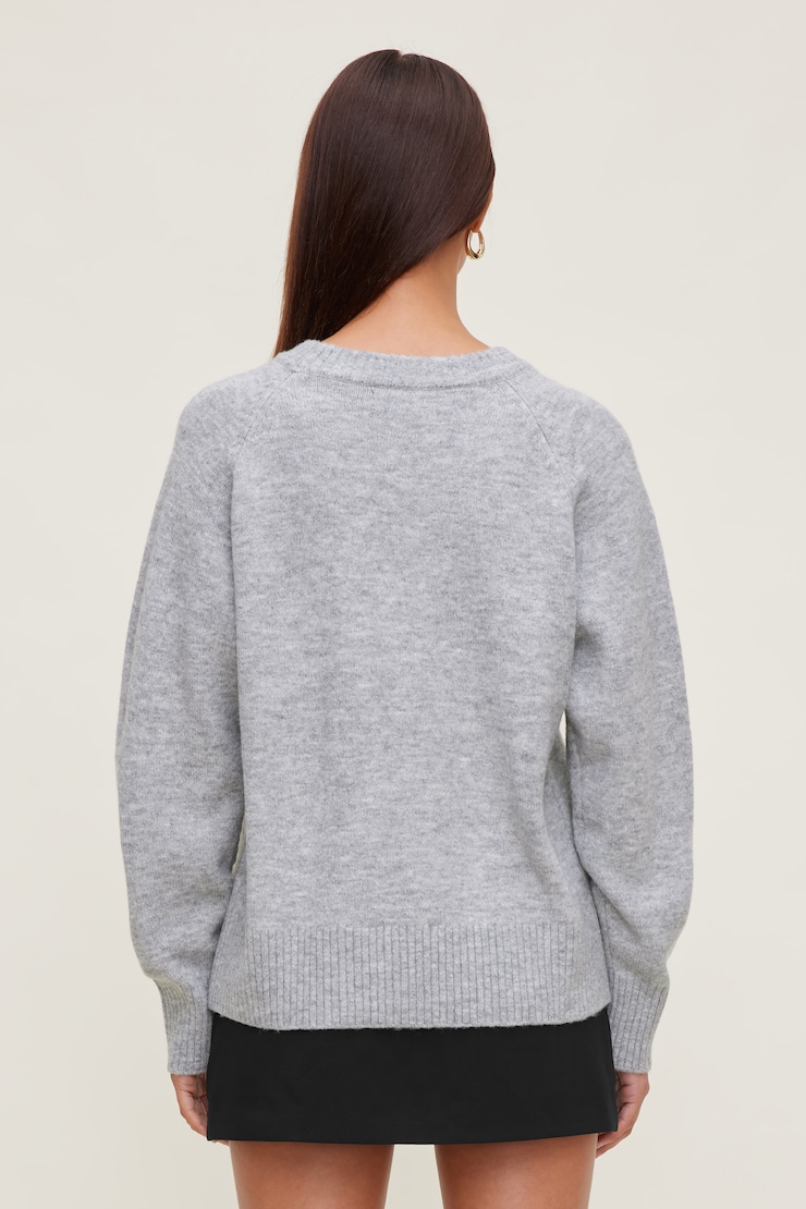 Rory Oversized Sweater Light Grey Mix large