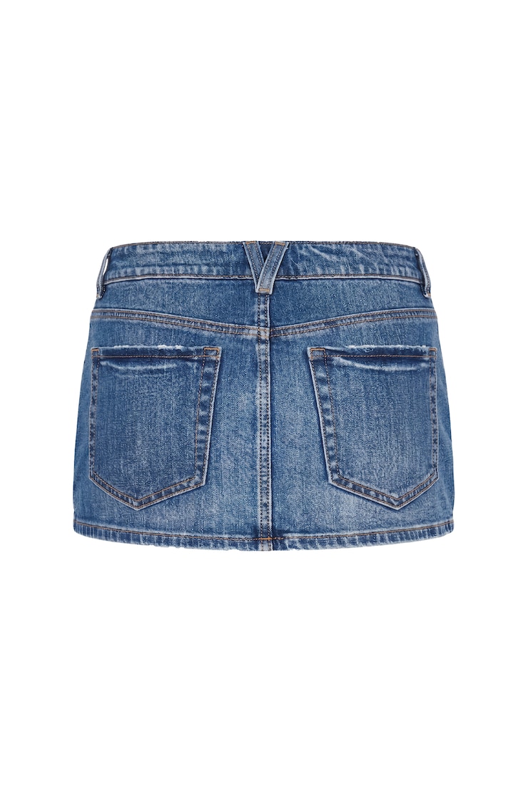 Denim Micro Skort, Lacy Blue, large