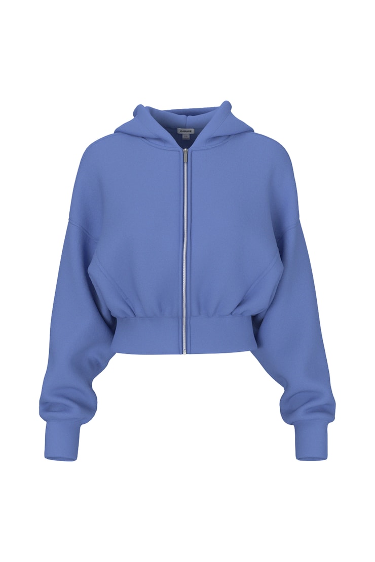 UltraFleece Cotton Zip Hoodie, Blue Blush, large