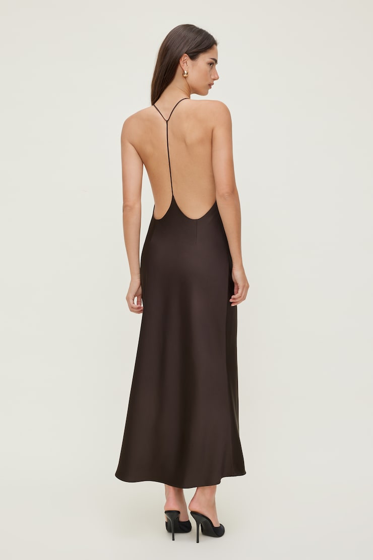 open back slip dress Contrast Cut Out Backless Maxi – AnotherChill model is 168 cm(66.14 inches) tall and wears size XS SIZING DETAILS Tailoring of womens clothing is based on the Ukrainian size grid Ofelia Open Back Floor Length