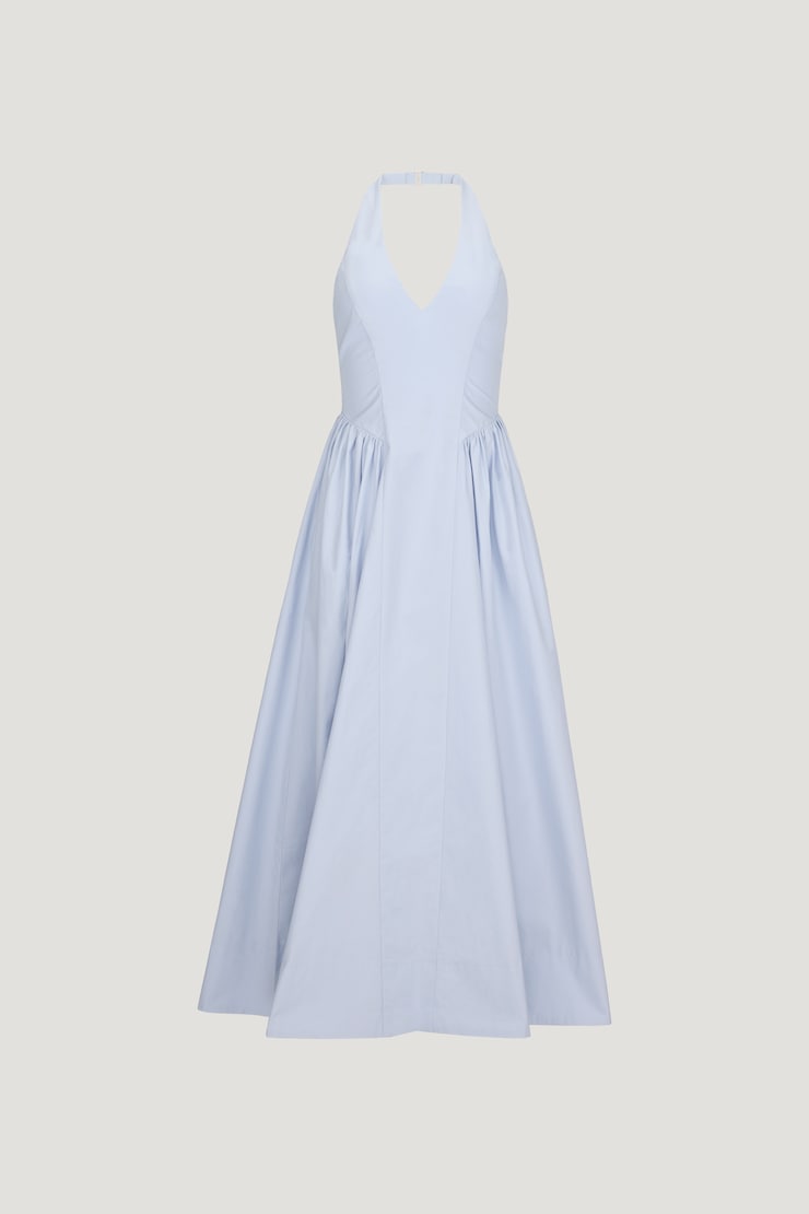 Taylor Poplin Maxi Dress Heather Blue large