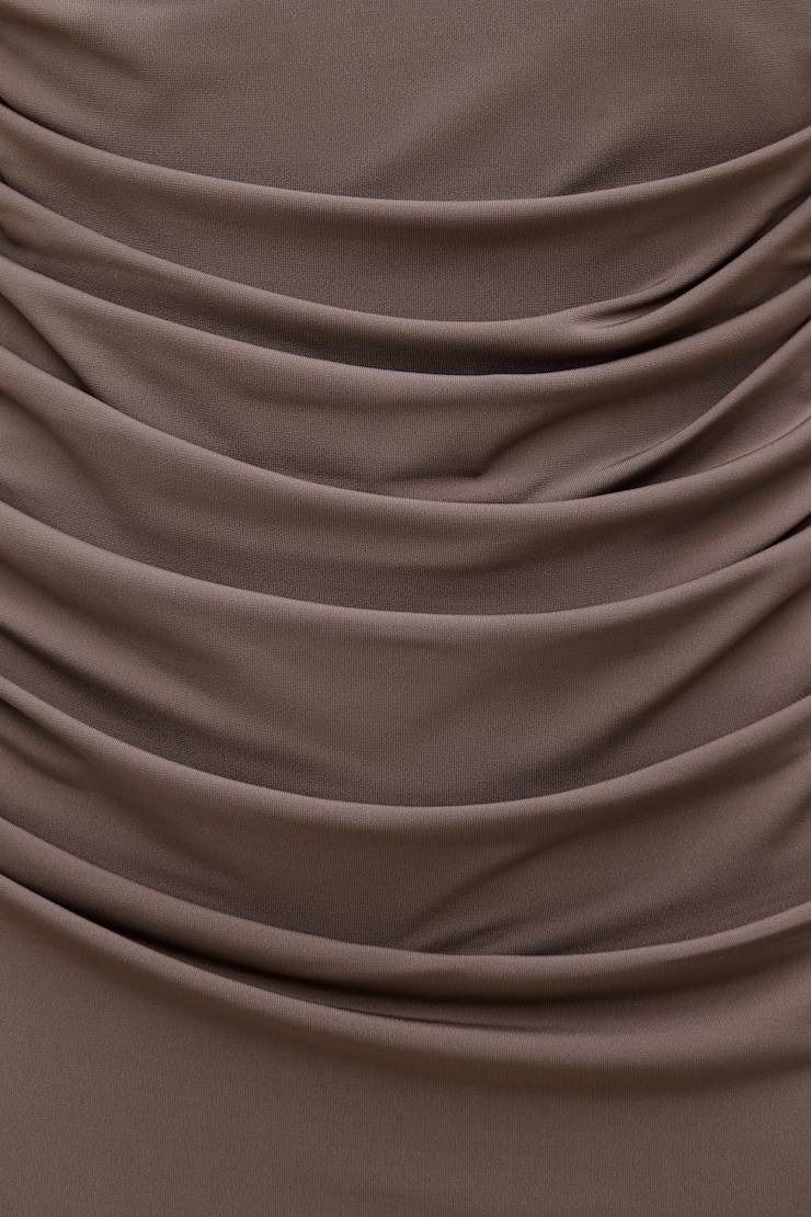Bria Sculpt Maxi Dress Iron Taupe large