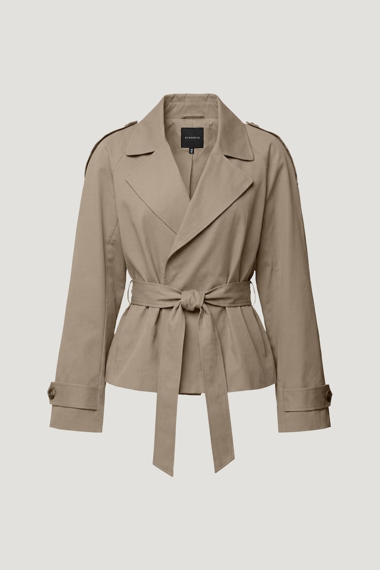 Remi Short Trench Coat DESERT TAUPE large