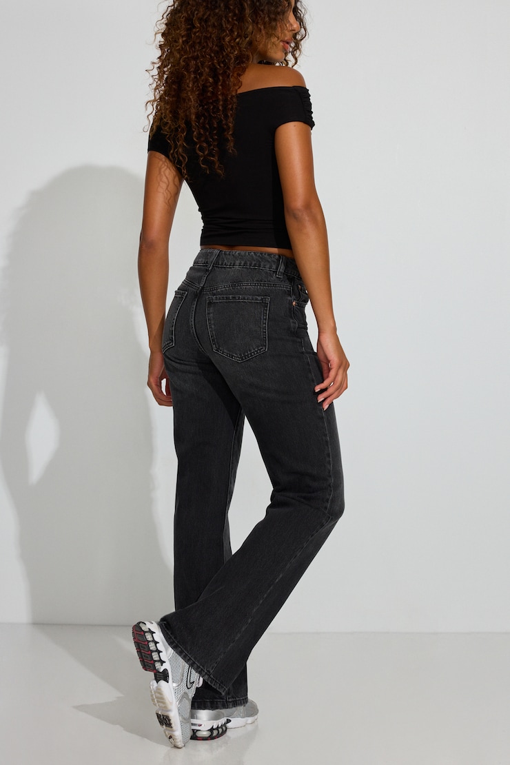 '90s Straight Jeans, Washed Black, large