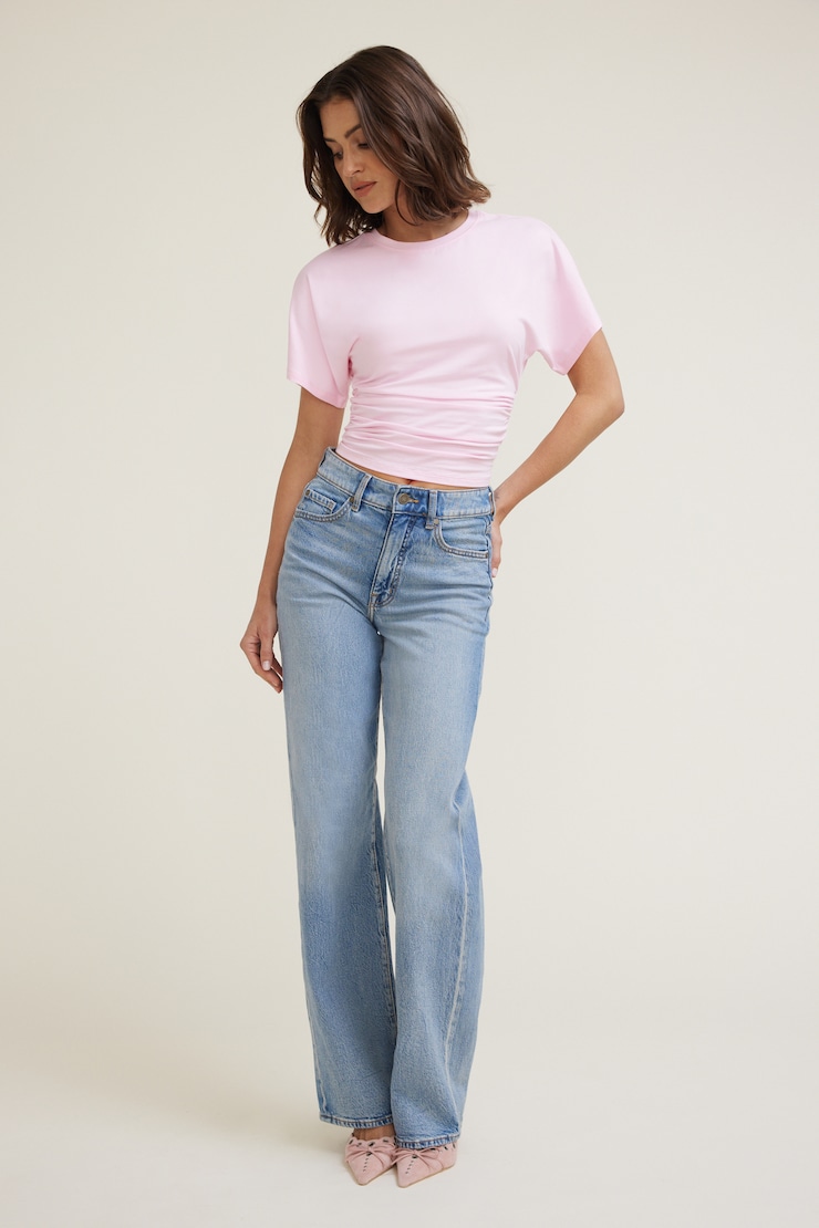 Andrea Jersey T Shirt Parfait Pink large