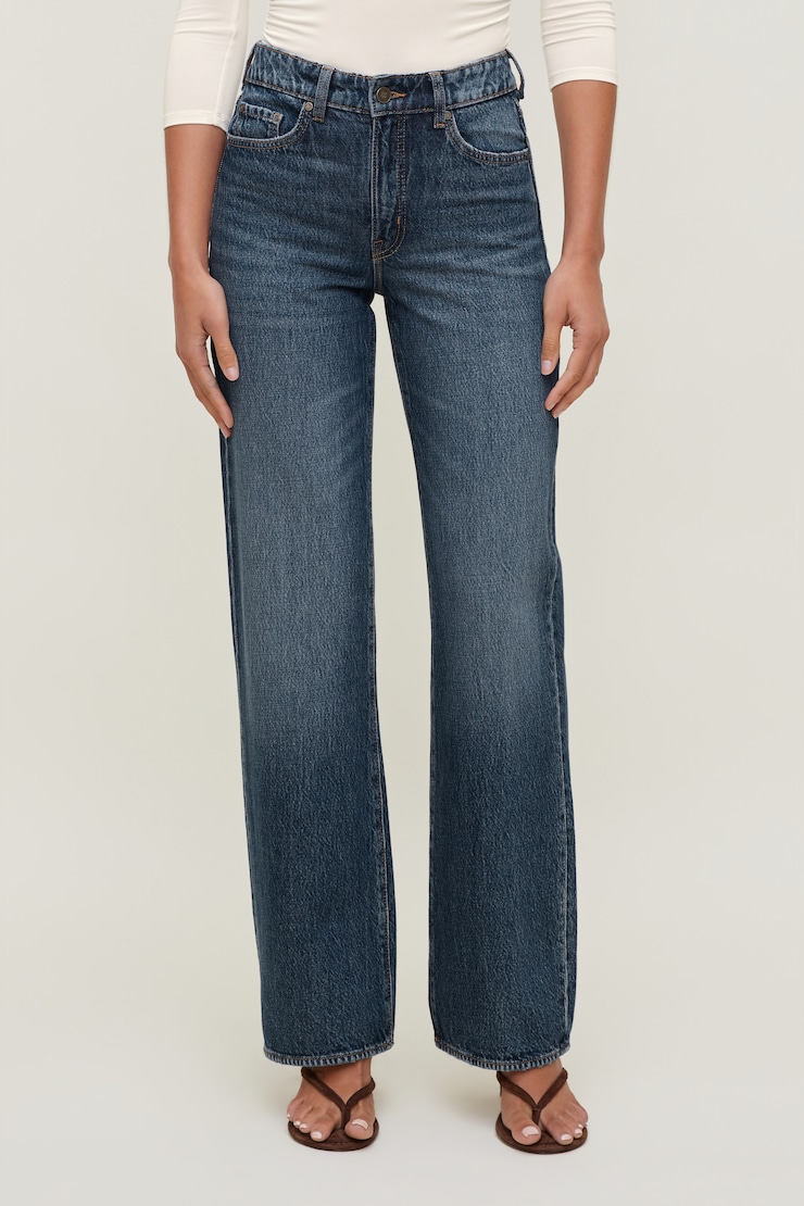 Heidi High Rise Wide Leg Jeans Medium Indigo / Aspen large