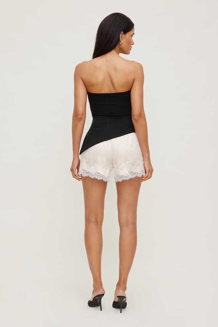 Lace Satin Shorts Sea Salt Cream large