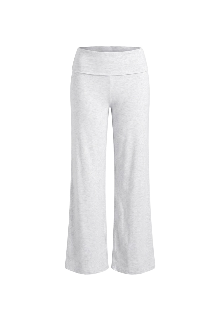 Modal Foldover Pants, Spring Grey Mix, large