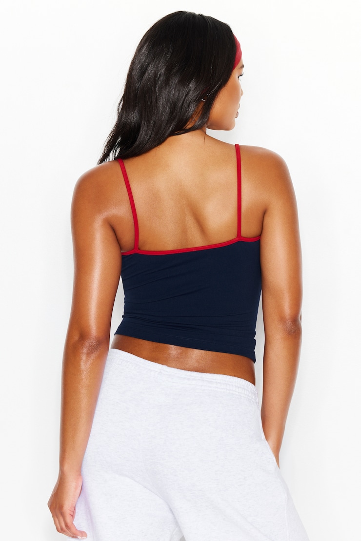 Sleek Scoop Cami Top, Mariana Blue/Scarlet Flame Red, large