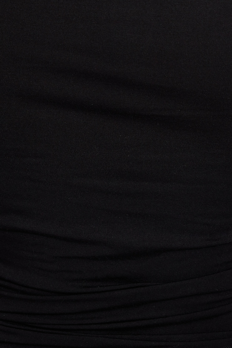 Smooth Long Sleeve Crewneck Top, Jet Black, large