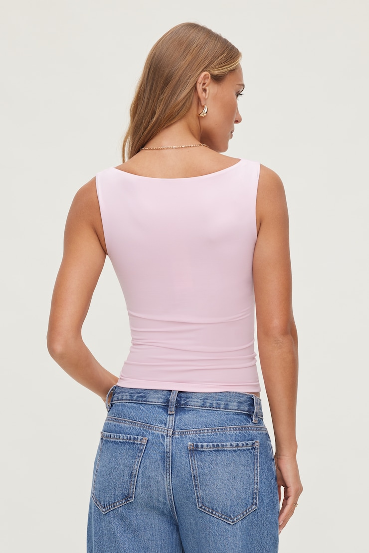 Nola Sculpt Tank Top Parfait Pink large