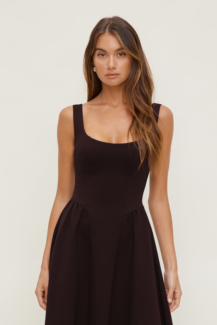 Irina Ponte Midi Dress Cherry Lacquer Burgundy large