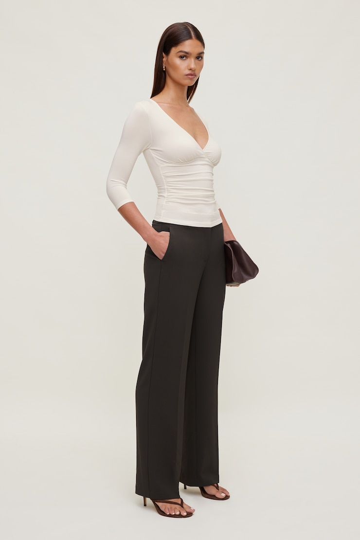 Camelia Crepe Straight Leg Pants