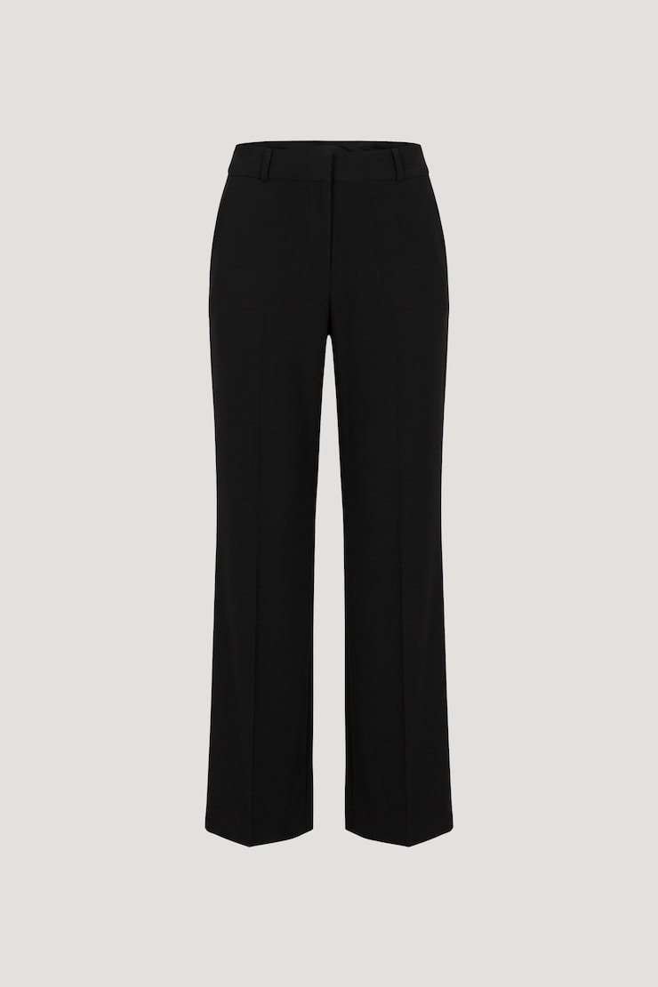Camelia Crepe Straight Leg Pants Jet Black large
