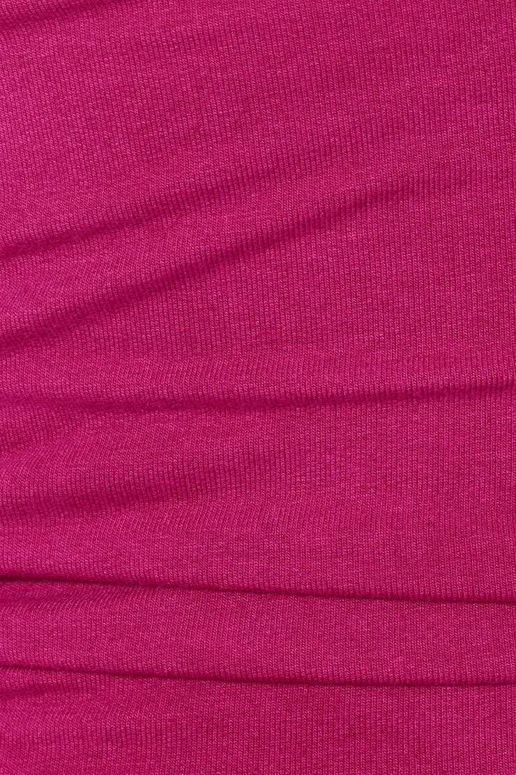 StretchTerry Plunge Halter Top, Raspberry Cheeks Pink, large