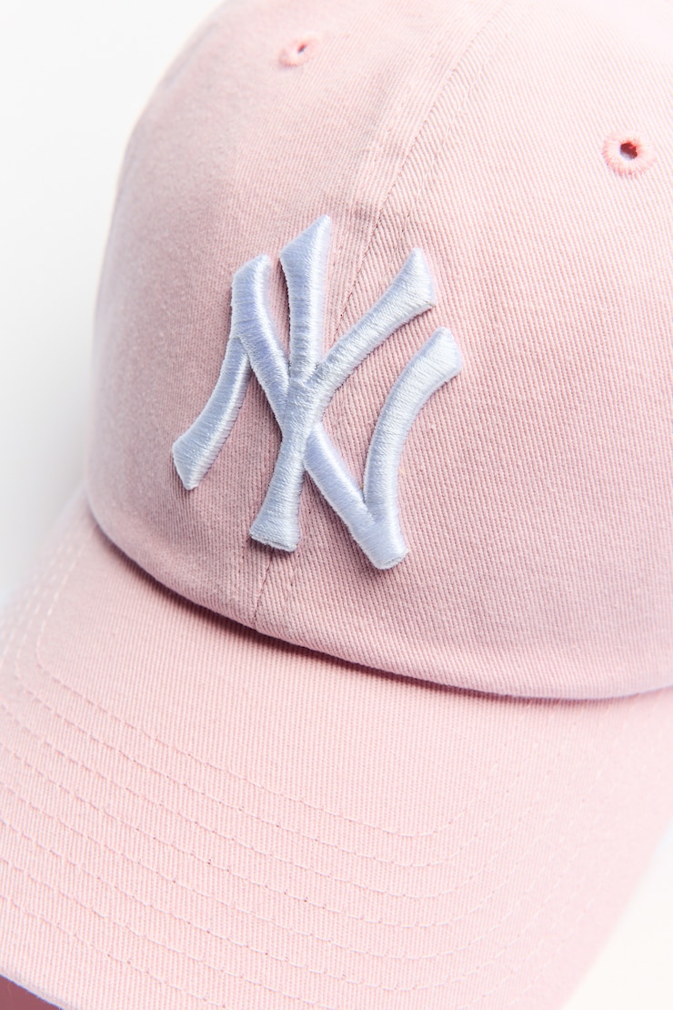47 BRAND Clean Up Cap  - NY, Pink Wink/White, large