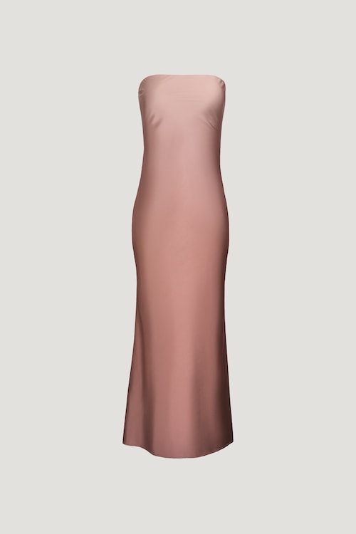 satin tube midi dress Satin tube midi dress - Pink - Women