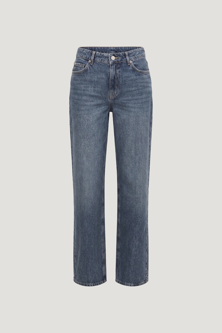 Mika Mid Rise Relaxed Straight Leg Jeans Medium Indigo / Southern Blue large
