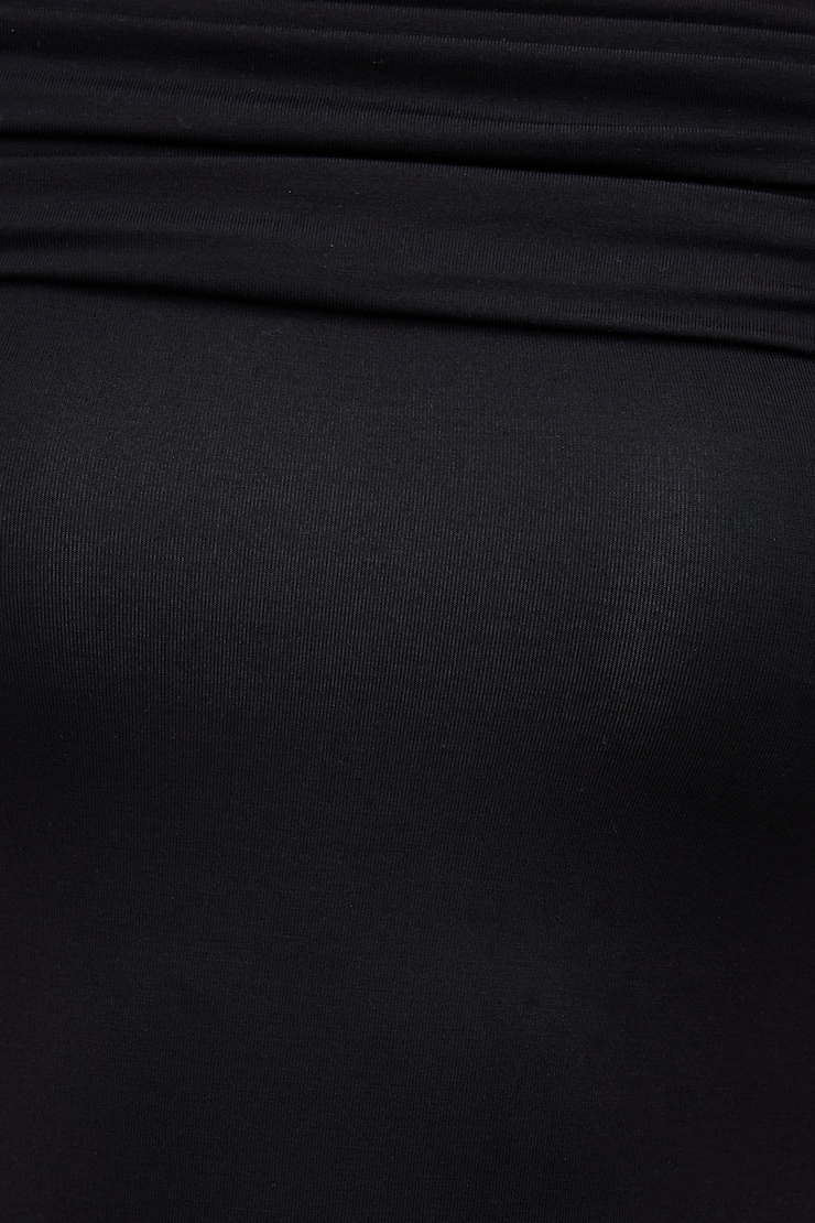 Off Shoulder Long Sleeve Top Jet Black large
