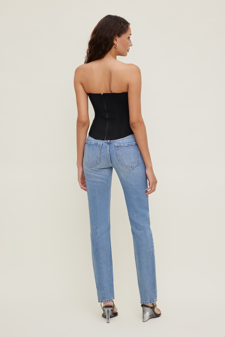 Mesh Corset Top Jet Black large