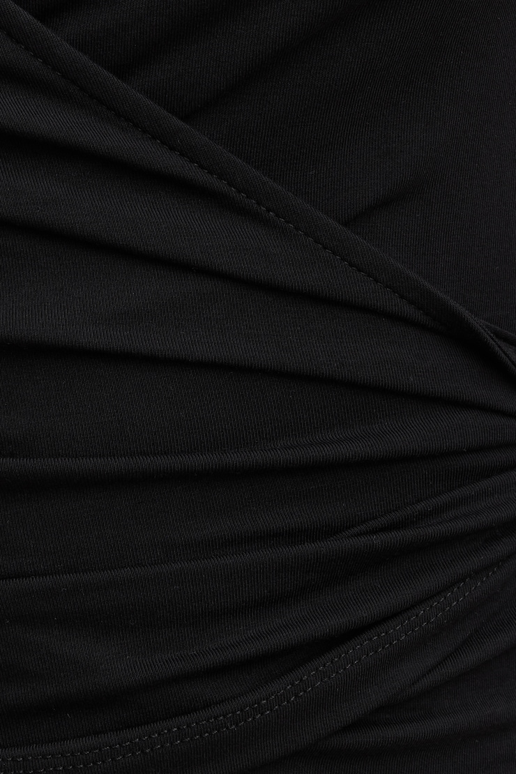 Wrap Long Sleeve Top Jet Black large